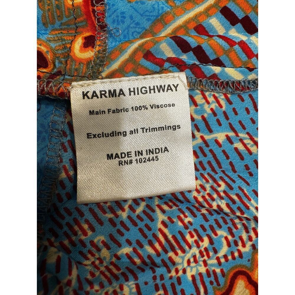 Karma Highway Blue Boho Midi Slip Dress One Size Boho Resort Wear - Picture 6 of 7